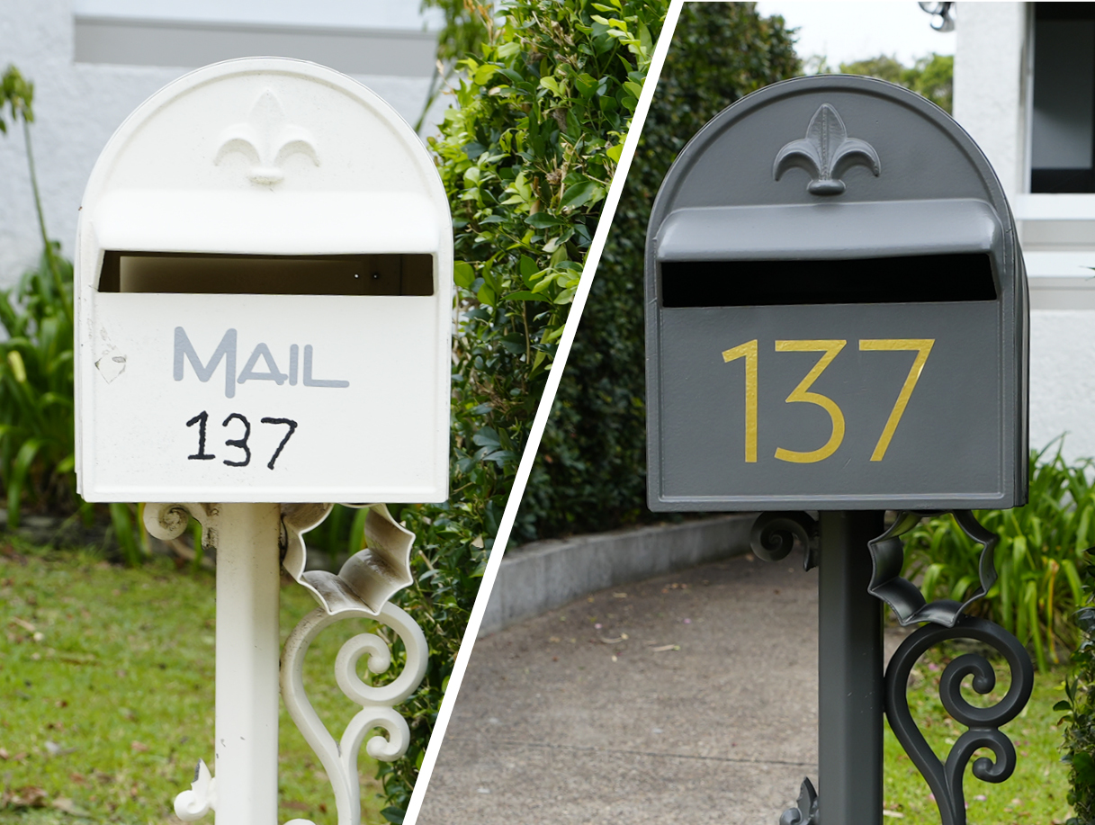 Painted letter box